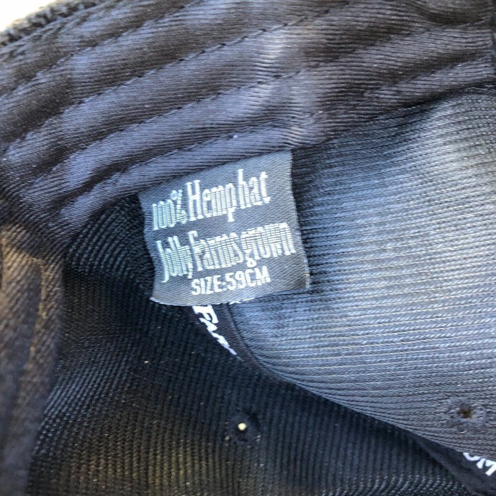JOLLY FARMS 100% Hemp Snapback Hat Men's Black Adjustable Cap California​​​​​ - Picture 2 of 6